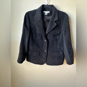 Vintage Bloomingdale’s Woman’s Wool Angora Blend Blazer Jacket Size 12